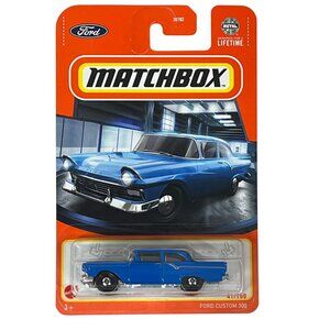 Matchbox Ford Custom 300 Blue Sedan 41/100 Collector Diecast Car NOC 1:64